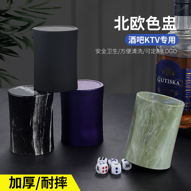 Luz de lujo estilo Jade negro color Dados Bar KTV color Shaker tamiz recto hogar grande hablar dados traje