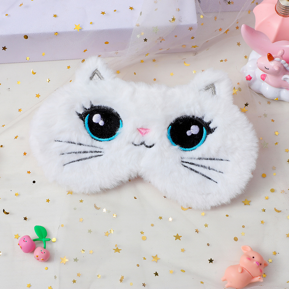 Cute Cat Plush Eye Mask display picture 11