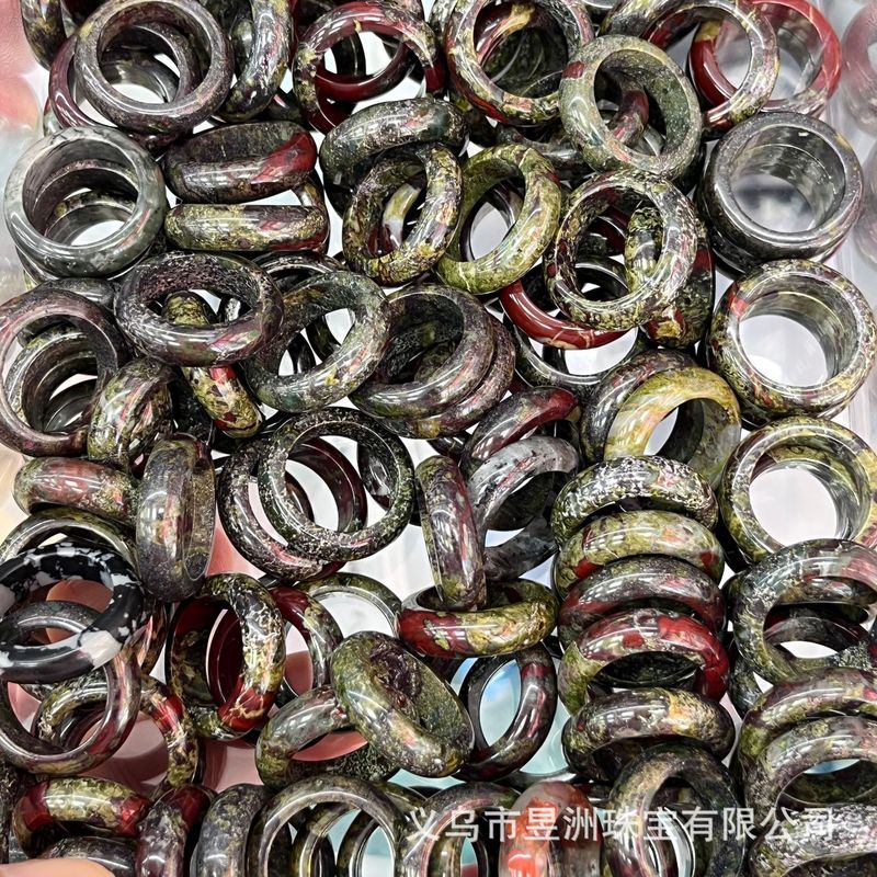 天然石水晶玛瑙玉髓圆环戒指戒圈跑环吊坠DIY饰品新中式 厂家批发|undefined