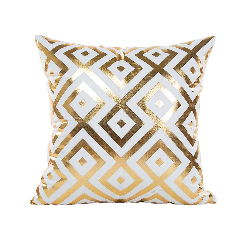 Funda de almohada con estampado dorado para el verano 2026, suave y cómoda, decoración para sofá, funda de almohada moderna para el hogar, disponible para venta al por mayor. image 13