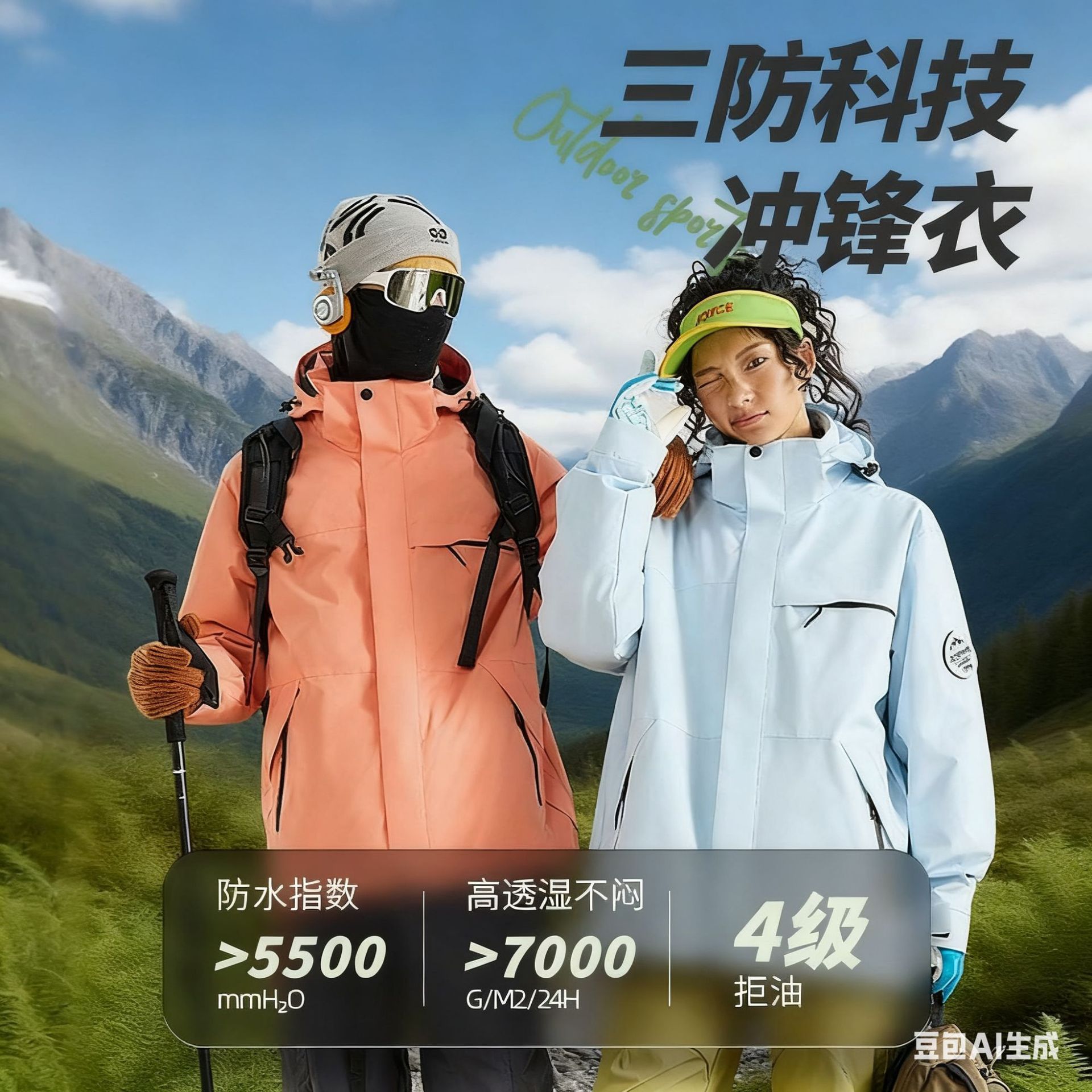 Luo Tuo Women's 3-in-1 Detachable Jacket, 2025 New Model, Windproof, Waterproof, Warm, Small Size, Hiking Jacket for Men