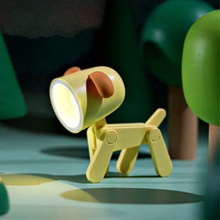 Cute pet puppy mini night light DIY shape LED dormitory small desk lamp multi-use mobile phone bracket desktop decoration ornaments