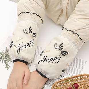 Korean Double Lace Sleeve Women Embroidery Office Anti-fouling Sleeve Student Work Short Butterfly Sleeve Wholesale