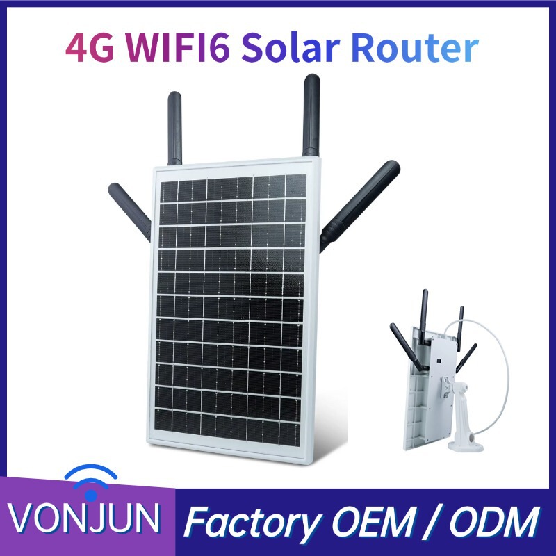 4G Solar WIFI6 Router Solar Plug-in Router Waterproof Outdoor 4g to WiFi Network