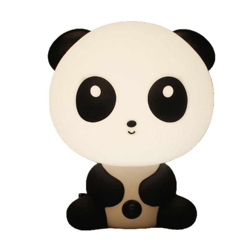 Lámpara de escritorio roja en línea dibujos animados creativos lindos ahorro de energía lámpara de escritorio regalo panda dormitorio enchufable cabezal de cama lámpara de noche