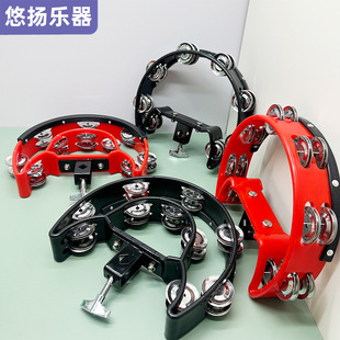 Wholesale fixed drum set flower drum ring drum set tambourine multi-purpose hand bell loose bell band single row hand bell