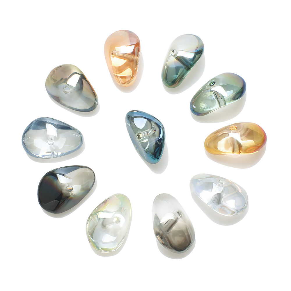 20 PCS/Package 12*17 * 8mm Hole 2~2.9mm Glass Glass Irregular Beads display picture 2