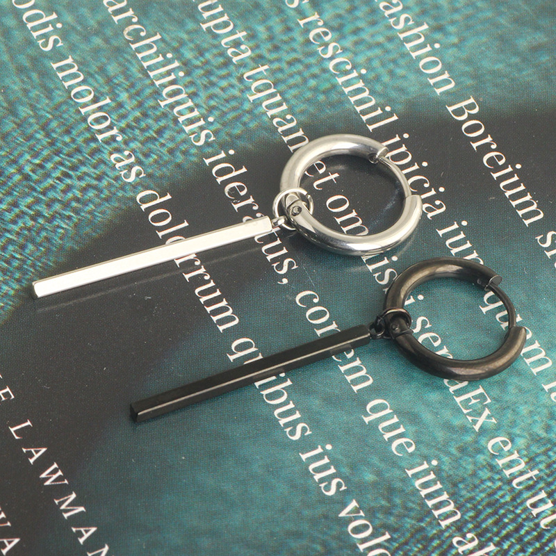 Black Series Punk Titanium Steel Ear Clip Ear Studs Fashion Korean Style Alien Earrings for Men Women detail image 7