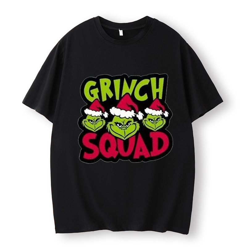 Grinch face print oversized shirt, fun Christmas, holiday, Harajuku casual top, street wear