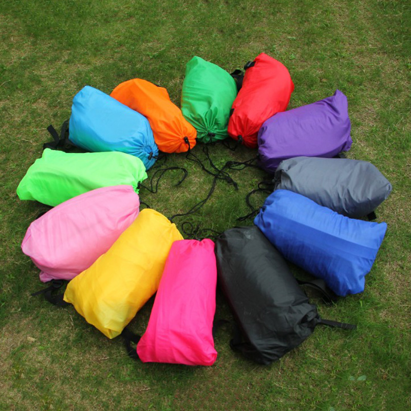 Outdoor Lazy Person Inflatable Sofa Bed Portable Air Mattress Camping Music Festival Single Lounge Chair Camping Air Bed
