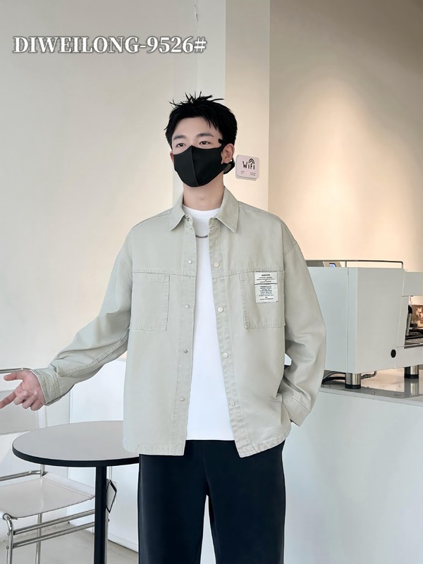 侨迪蒙拉侨迪蒙拉轻奢潮牌纯棉衬衫式外套春季男装夹克春秋工装服|undefined
