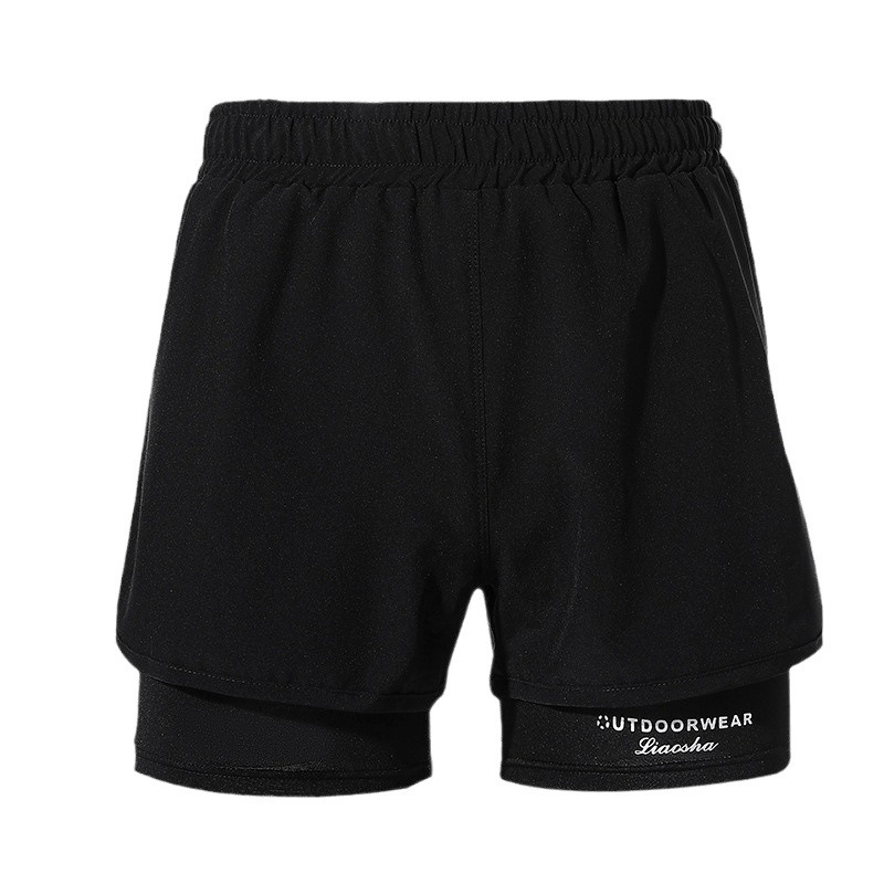 ゆったりとしたファッショナブルなメンズ水泳パンツ、二重層の恥ずかしさ防止プロ仕様の5点速乾性水着、スポーツビーチ水泳用品|undefined