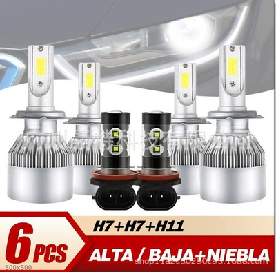 Cross-border hot sale led: Ön faralar - c6-silver-pack-of-6-h7h7h11