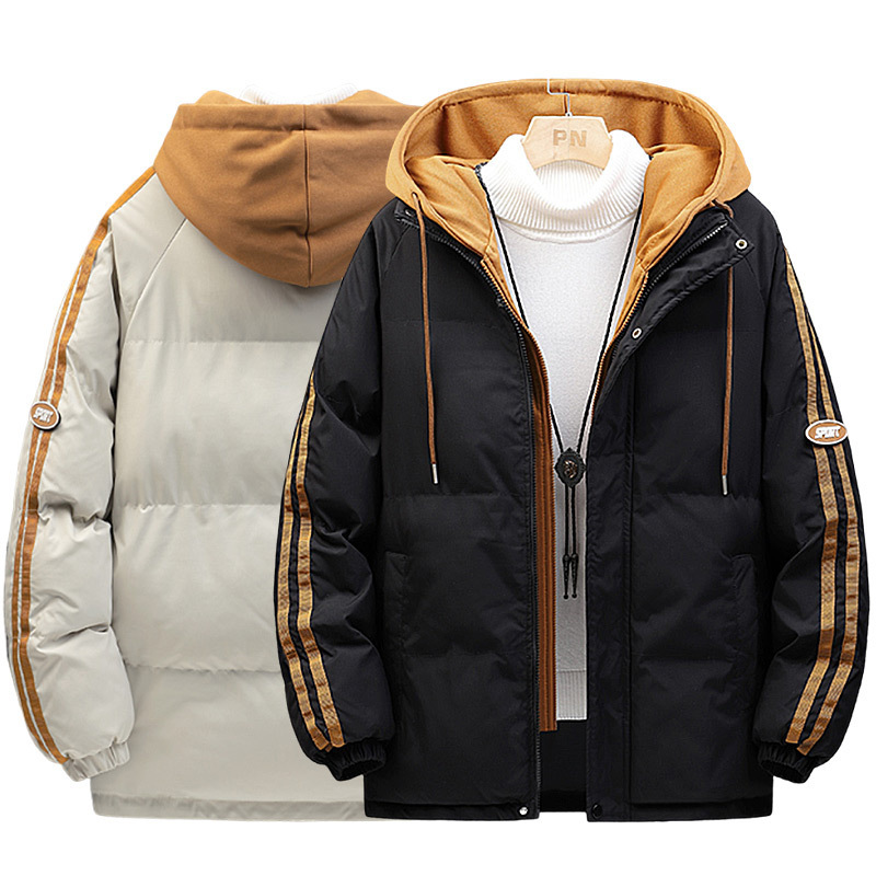 Chaqueta de algodón de pluma para hombres marca de moda de otoño y invierno para hombres chaqueta de algodón caliente gruesa ropa de algodón para hombres chaqueta de moda