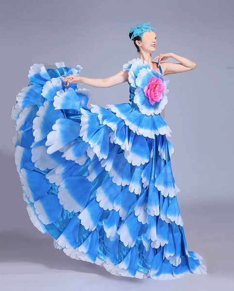 Blue 360 -degree skirt