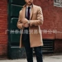 跨境翻领外贸中长款大衣