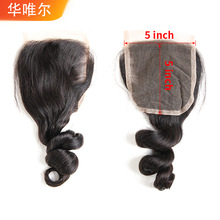 5*5 human hair HD lace closure water wave 혰l�ֿ���ʿ�W�l�K