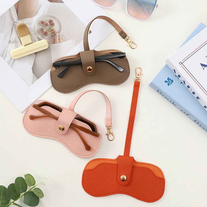 38g Weight glasses case Classification Pu Leather Material Solid Color Pattern Unisex Gender Classic Style Style Classic Style Solid Color Pu Leather Unisex Glasses Case 1