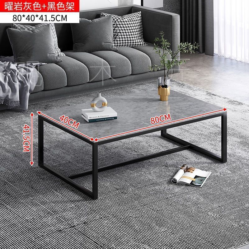 Mesa de té de hierro forjado sala de estar doméstica simple moderna pequeña sala de alquiler de mesa de té oficina 2023 nuevo lujo ligero