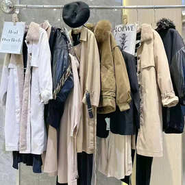 村上春品牌撤柜系列货24秋冬日韩风羽绒棉服外套套装品牌走份尾货