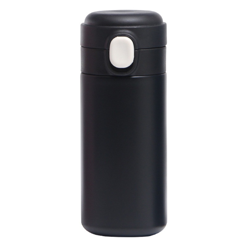 Botella térmica de acero inoxidable 304 – vaso portátil de doble capa con tapa abatible