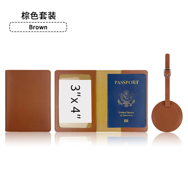 Tarjeta de embarque de equipaje de cuero de PU de viaje tarjeta de viaje equipaje trolley caso bolsa colgante pasaporte cubierta clip bolsa traje