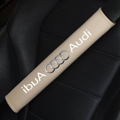 Shoulder Pad Protector, Extended, Seat belt shoulder pad - audi-shaohua-apricot-pair-6x38cm