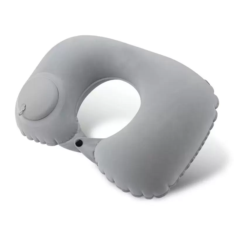 按压式可充气u型枕护颈椎形旅游便携旅行午休睡觉枕头