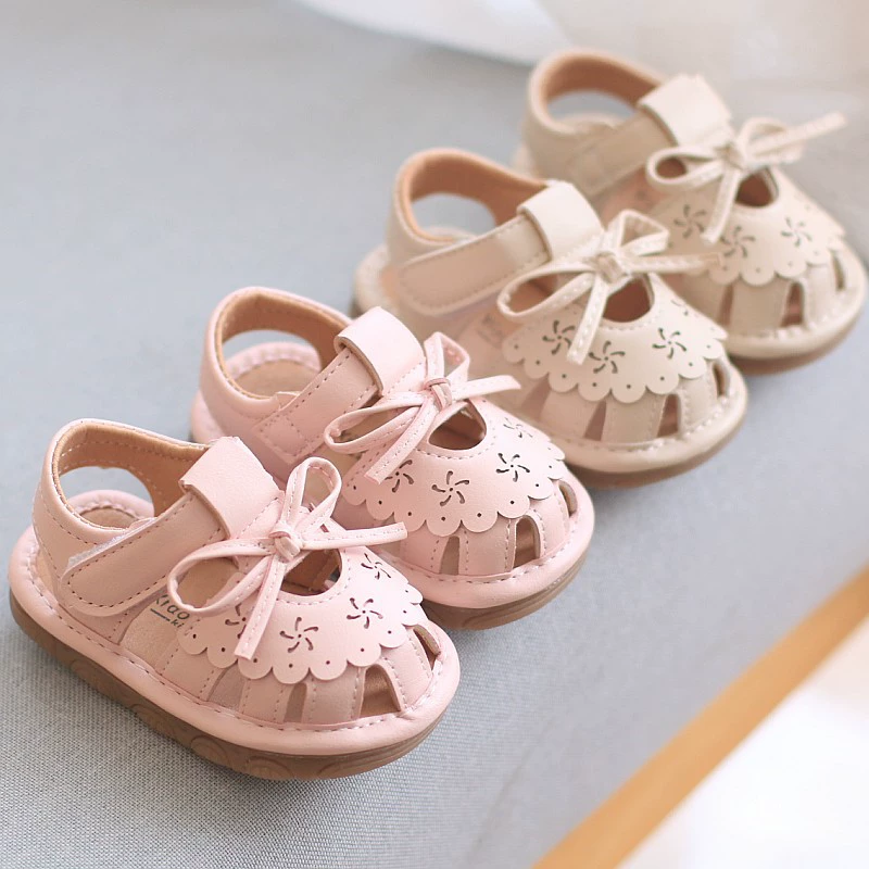 Детская обувь принцессы весной и летом 1-3 года 2 Баотоу называется сандалиями на мягкой подошве