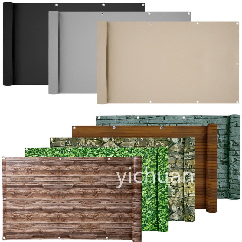 Customized Pvc Balcony Guardrail Sunscreen Cloth Balcony Screen Fabric Garden Balcony Privacy Fence Cloth Fence Cloth