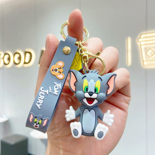 Cartoon creative key chain cute doll car key pendant couple pendant silicone key chain gift wholesale