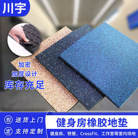 定制减震垫力量区跑步机杠铃哑铃家用隔音地板胶健身房橡胶地垫
