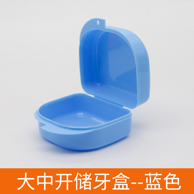 Caja de la dentadura dental caja de almacenamiento de dientes caja de soporte de transporte caja de almacenamiento de dientes abiertos caja de dientes molares caja corrector caja