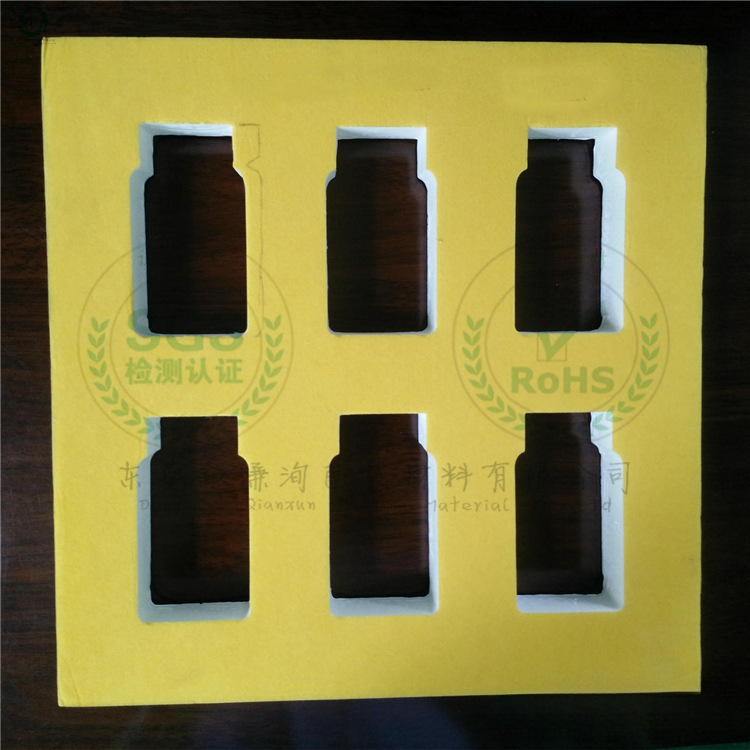 泡棉厂主营EVA精油瓶内衬 EVA贴绒植绒内衬内托 海绵内衬包装