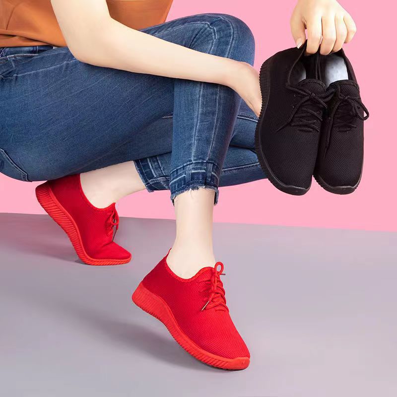 Women's Spring and Autumn soft bottom breathable running old Beijing cloth shoes Korean style student coconut casual sneaker women