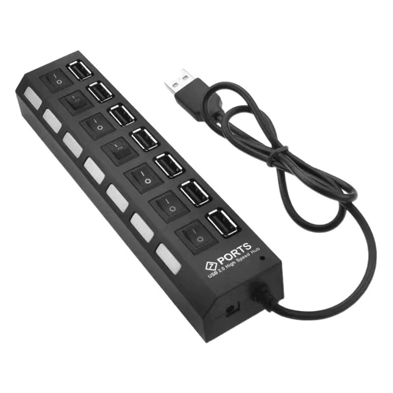 Четырехпортовый независимый коммутатор HUB2.0 HUB 4-портовый семипортовый компьютерный USB-разветвитель 7-портовый HUB один на четырех и один на одного