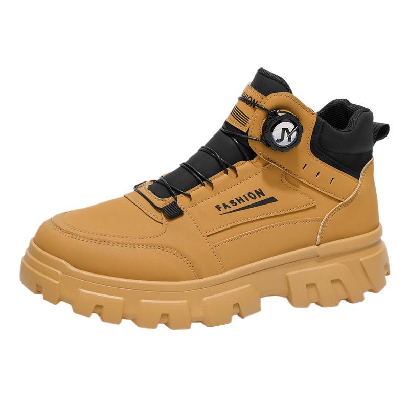 BOTAS Martin zapatos masculinos nuevos zapatos de trabajo antideslizantes de suela gruesa en otoño botas cortas botas altas para hombres botas casuales de ruibarbo zapatos de moda para hombres