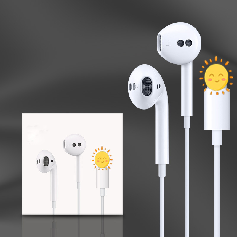 Venta al por mayor de fábrica para Apple auriculares con cable rayo en la oreja auriculares con cable de 3,5mm auriculares de cabeza redonda