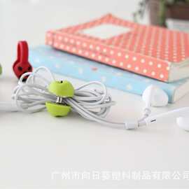 儿童卡通可爱桌下硅胶保护缠线数据线理线器绕线器收纳