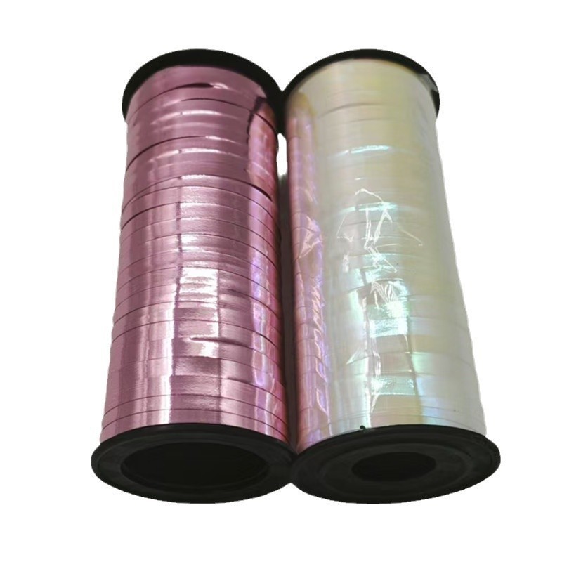 100 yardas de alto globo láser accesorios de globo láser brillante metal de fiestas cinta de regalo