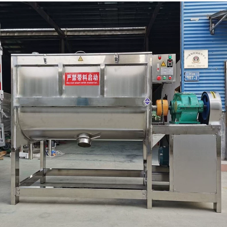 Большой и малый тип химического горизонтальный смеситель сухой порошок частицы круглый паз типа Электрический Мощный двойной винт ремень смесительного оборудования