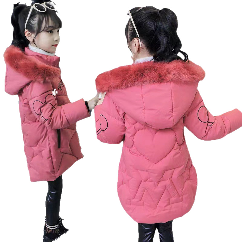 Chaqueta acolchada de algodón de invierno para niñas estilo occidental de longitud media para niños medianos y grandes Chaqueta acolchada de algodón adelgazante para niñas Chaqueta acolchada de algodón cálida para niñas