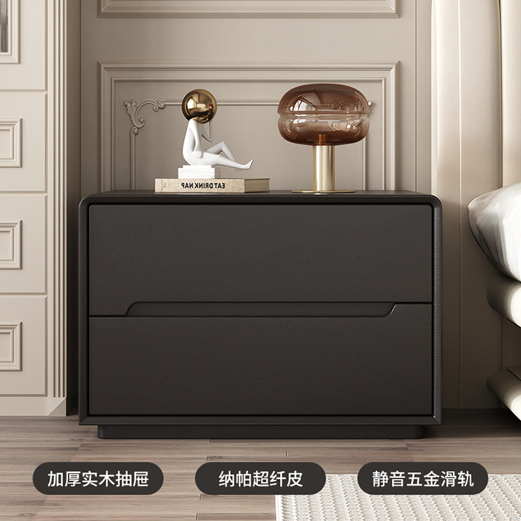 퓨어블랙 - 무설치 [국산 고밀도 프레임 + 두꺼운 원목 서랍]