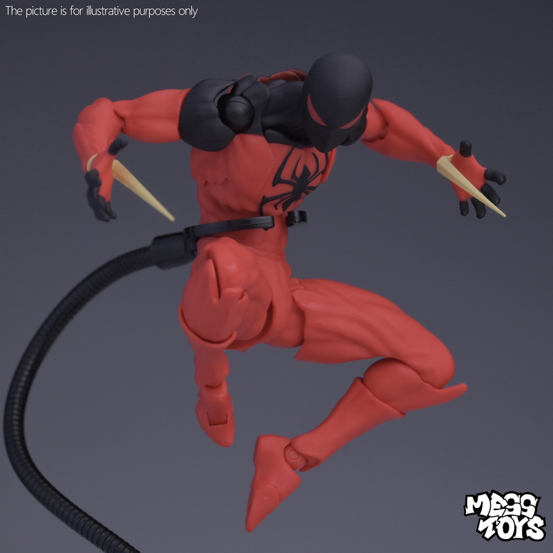 MESS TOYS 凯恩帕克猩红邻居猩红蜘蛛侠黑红战衣关节可动手办模型|undefined