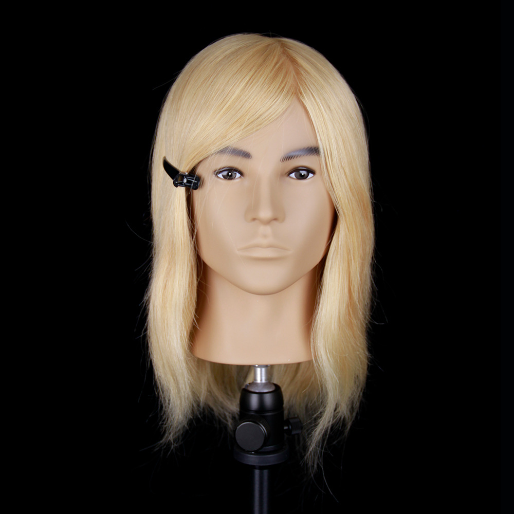 Ejercicios de peluquería corte de cabello modelo de cabello de hombre recorte teñido maniquí modelo de cabello blanqueado de permeación modelado de cabello verdadero entrenador