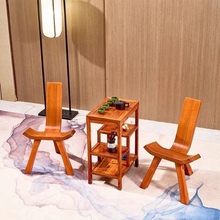 3Y新中式花梨三脚凳实木家用可靠背三角椅休闲红木小茶几组合小户