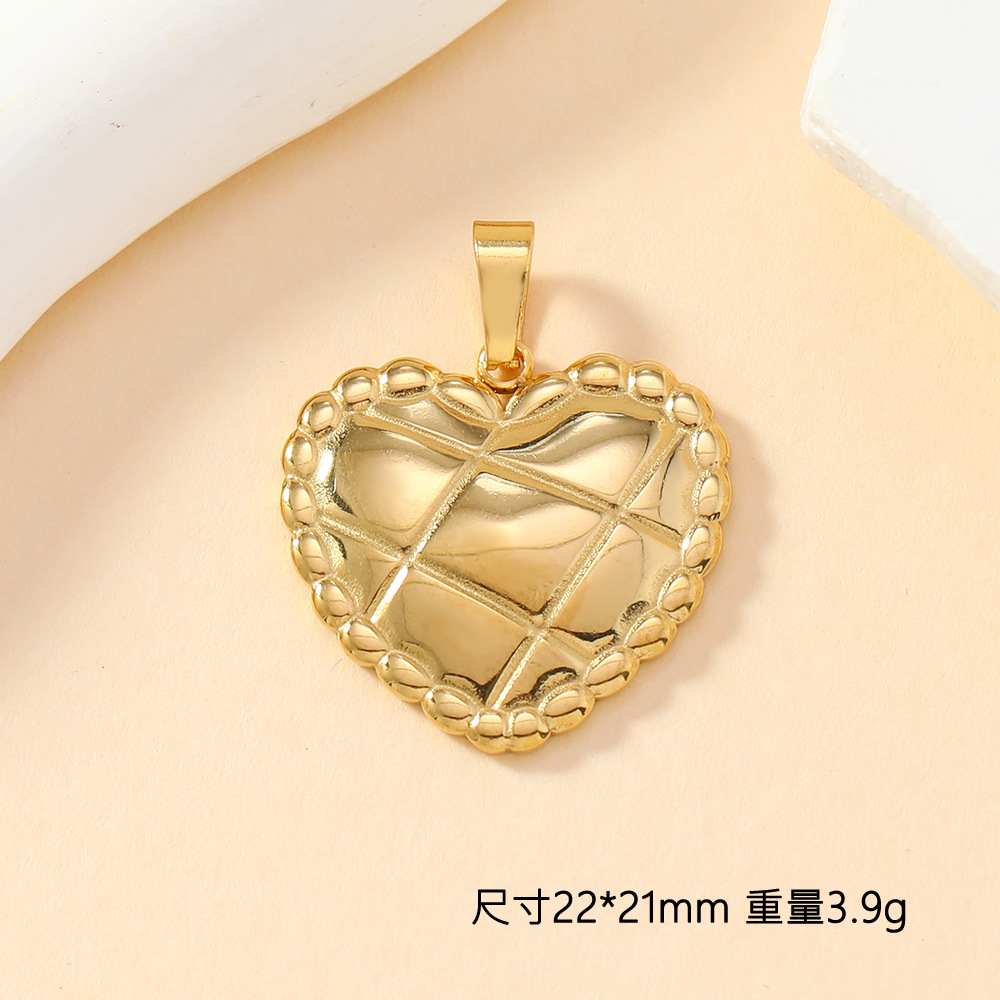 5g Weight Pendant Jewelry Making Type 18*17mm Jewelry Making Size DIY Jewelry Accessories Classification 1 Piece Quantity 304 Stainless Steel Material Heart Shape Pattern All Seasons Season Plating Design Casual, Vintage Style Style 1 Piece 18*17mm 304 Stainless Steel Heart Shape Pendant 7