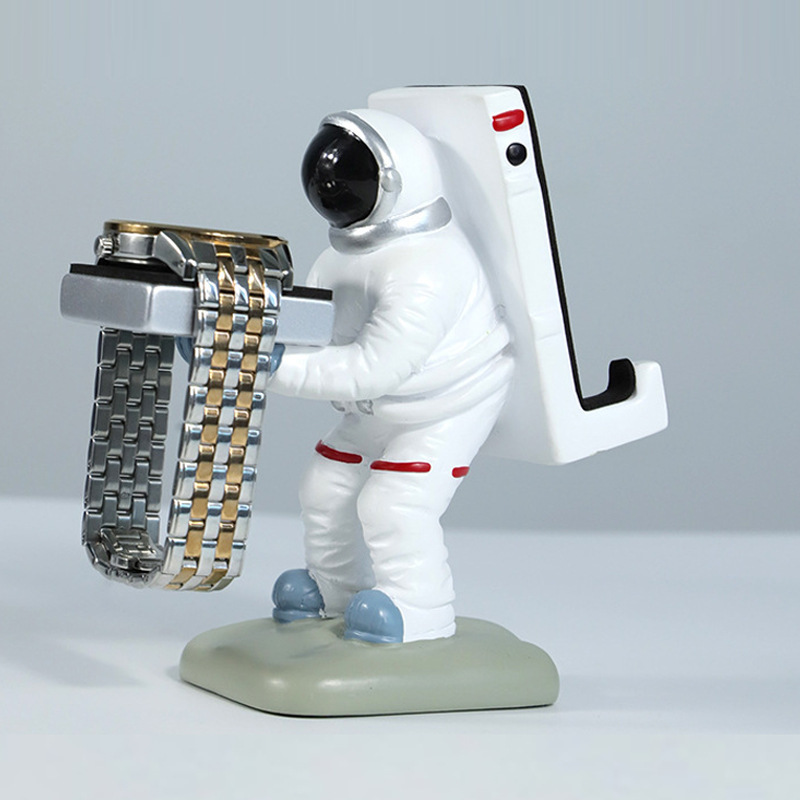 Suitable for Creative Astronaut Apple Mobile Phone Watch Charging Stand Three-In-One Desktop Wireless Magnetic Base Ornaments
