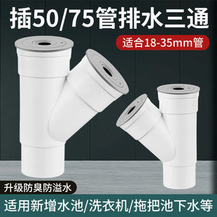 �N��50����ˮ��ͨ75�ܵ�����PVC��ˮ�ܽ��^y��б�����^ͨ��������