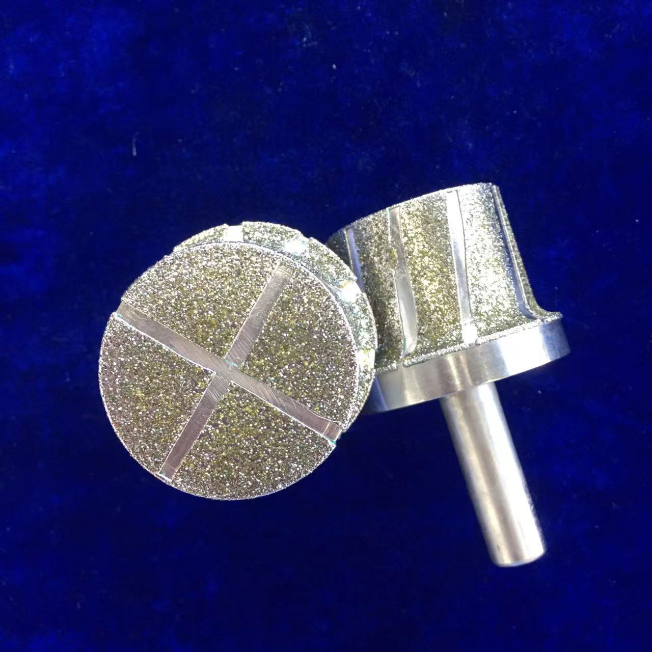 电镀金刚石磨头 抛光木材转用粗粒度磨头 带螺纹排屑用磨头